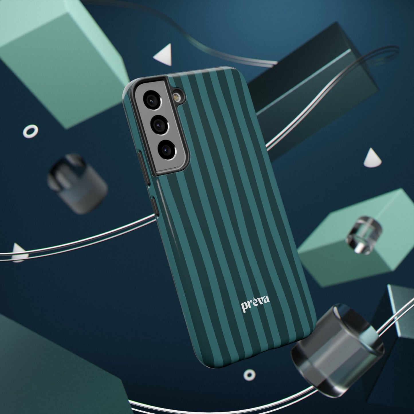 Dark Stripes Turquoise Phone Case