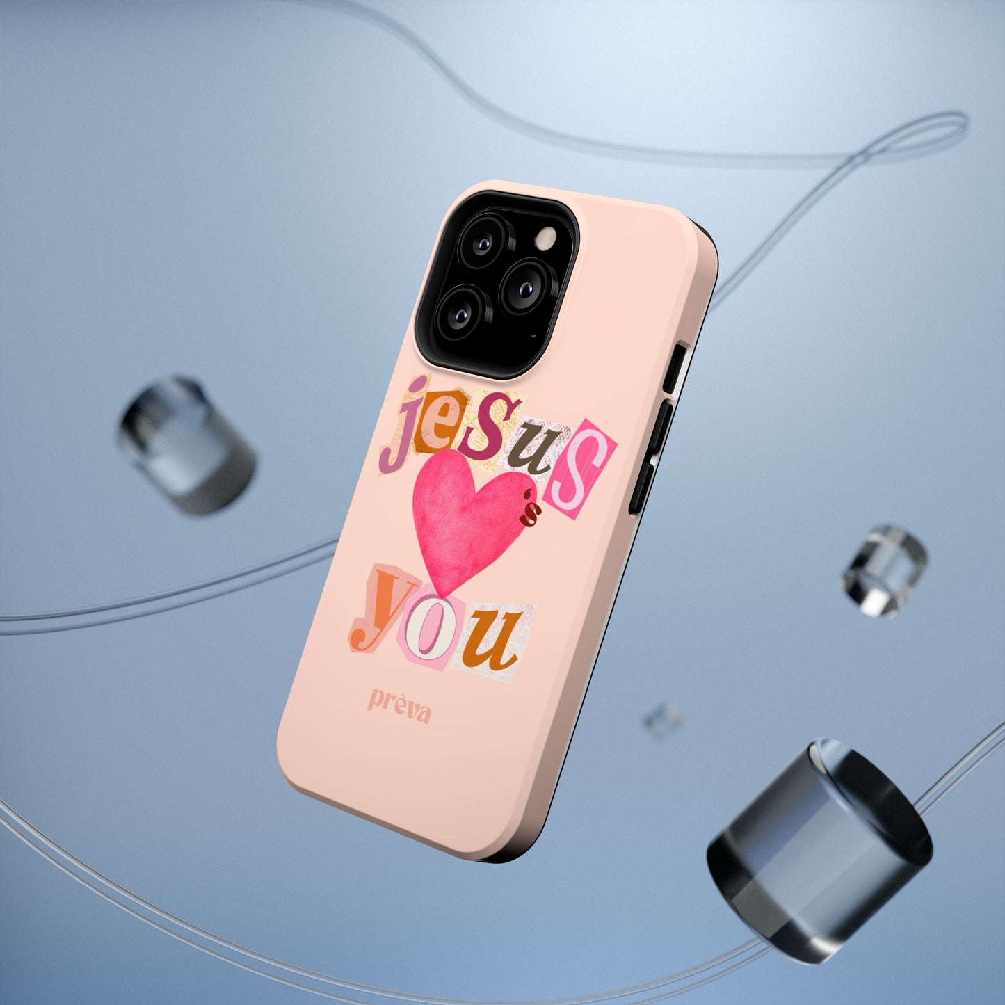Pink Jesus Loves You Phone Case
