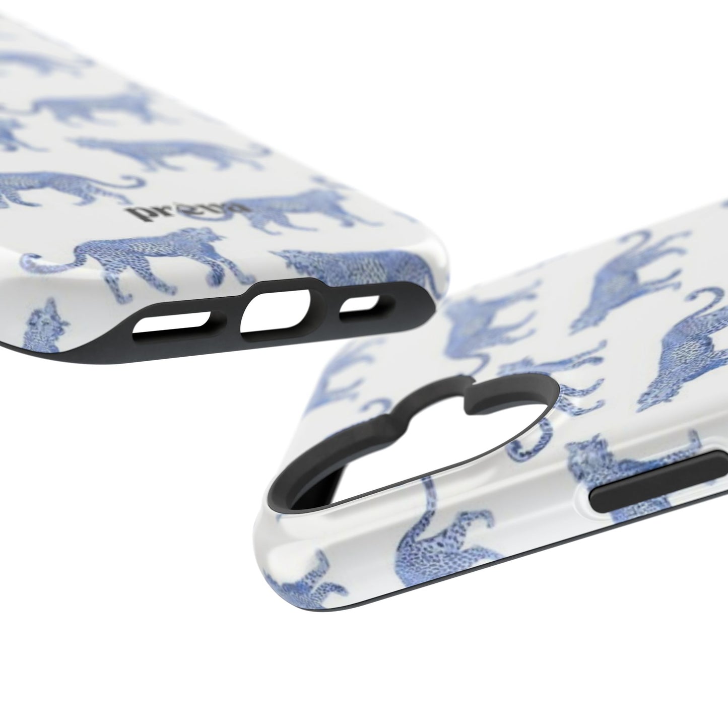 Blue Leopard Pattern Phone Case