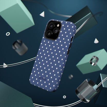 Navy Polka Dot Phone Case