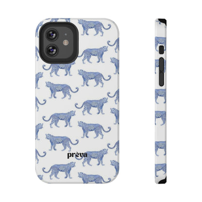 Blue Leopard Pattern Phone Case
