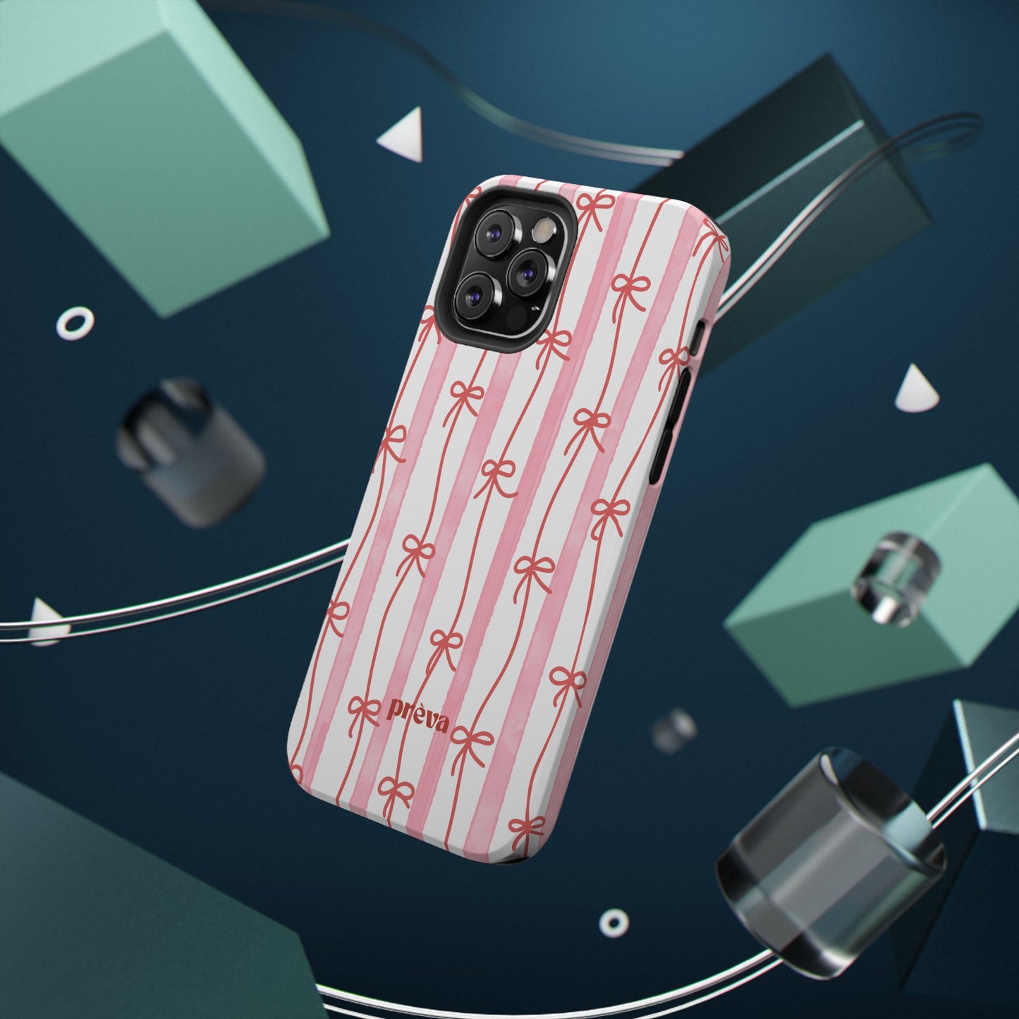 Pink Bow Chain Phone Case
