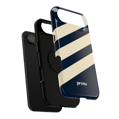Striped Navy & Cream Phone Case