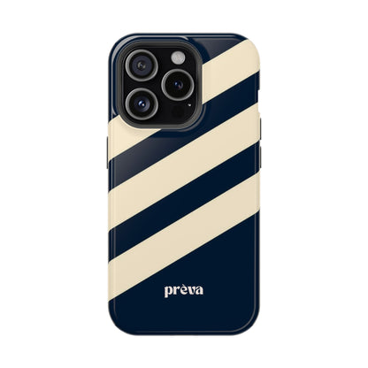 Striped Navy & Cream Phone Case