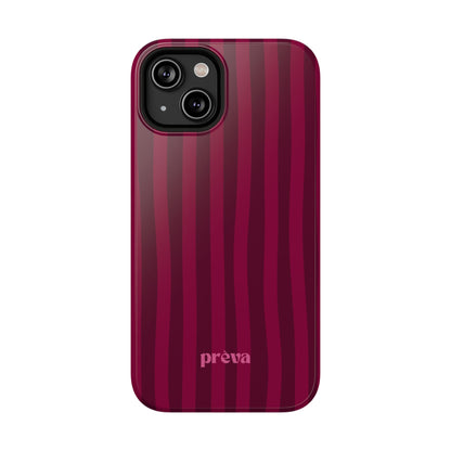 Burgandy Stripes x Ava Dudderar Phone Case