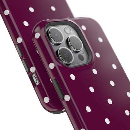 Maroon Polka Dot Phone Case