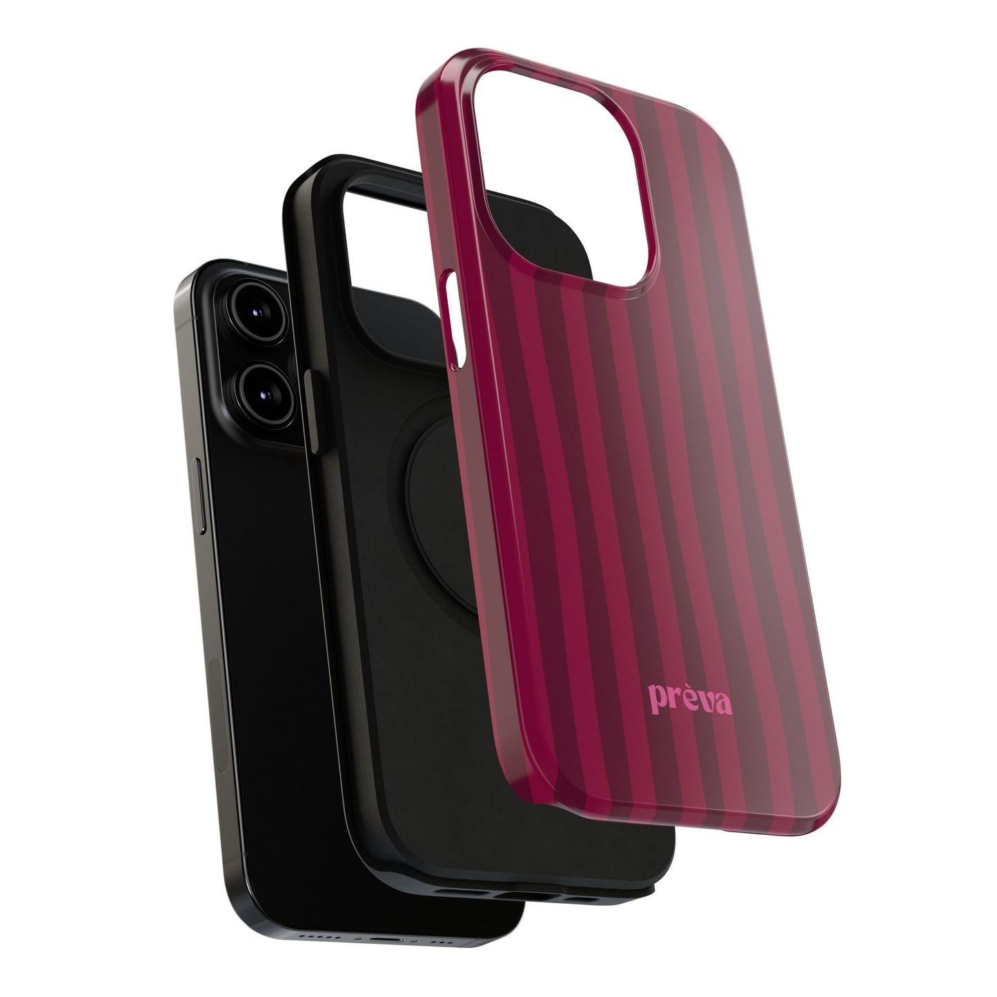Burgandy Stripes x Ava Dudderar Phone Case