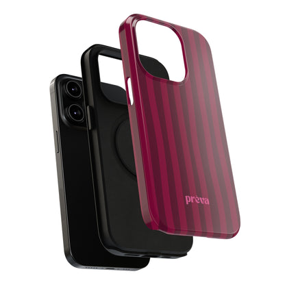 Burgandy Stripes x Ava Dudderar Phone Case
