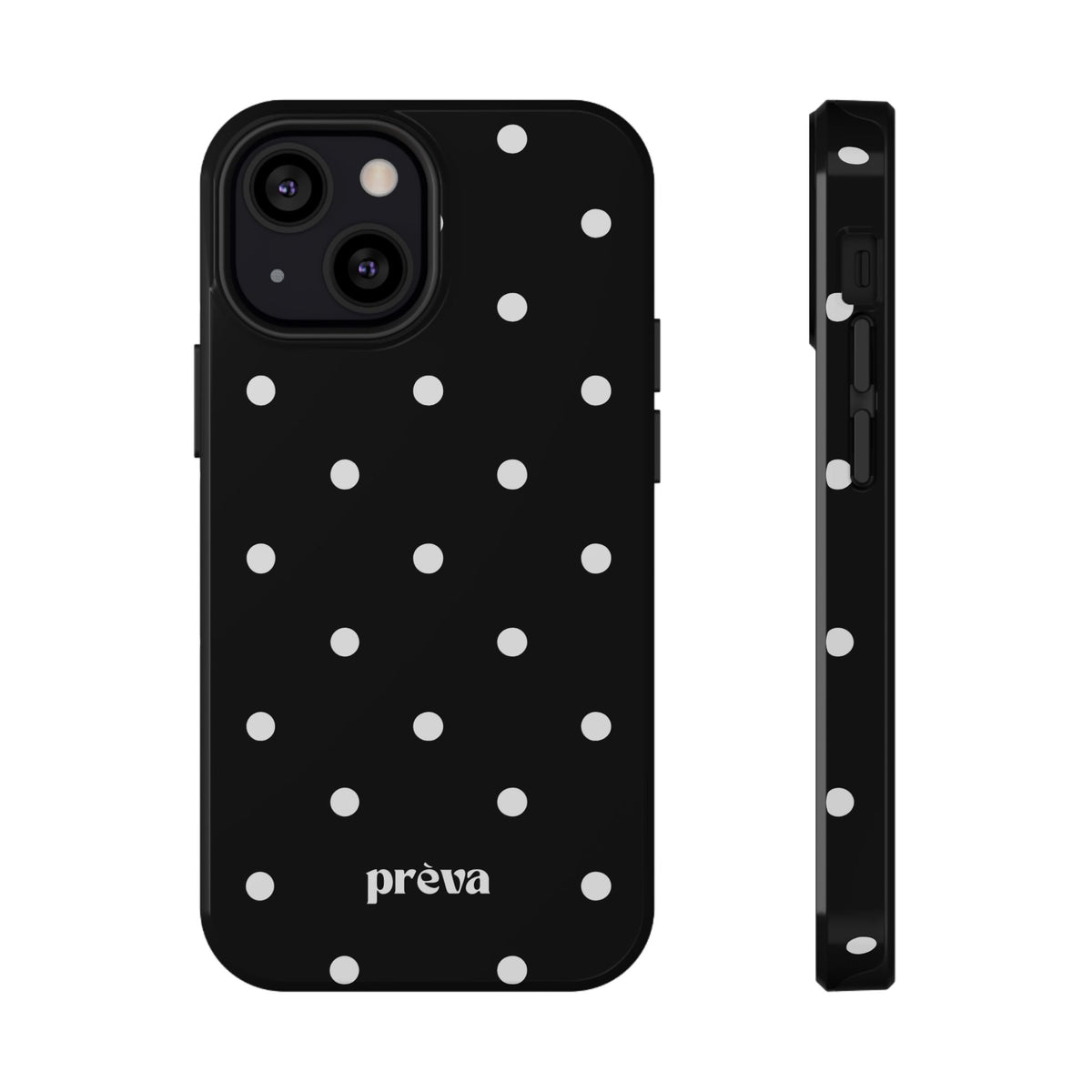 Black with White Polka Dots Phone Case