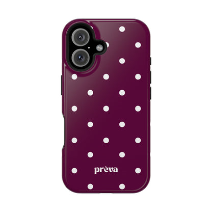 Maroon Polka Dot Phone Case