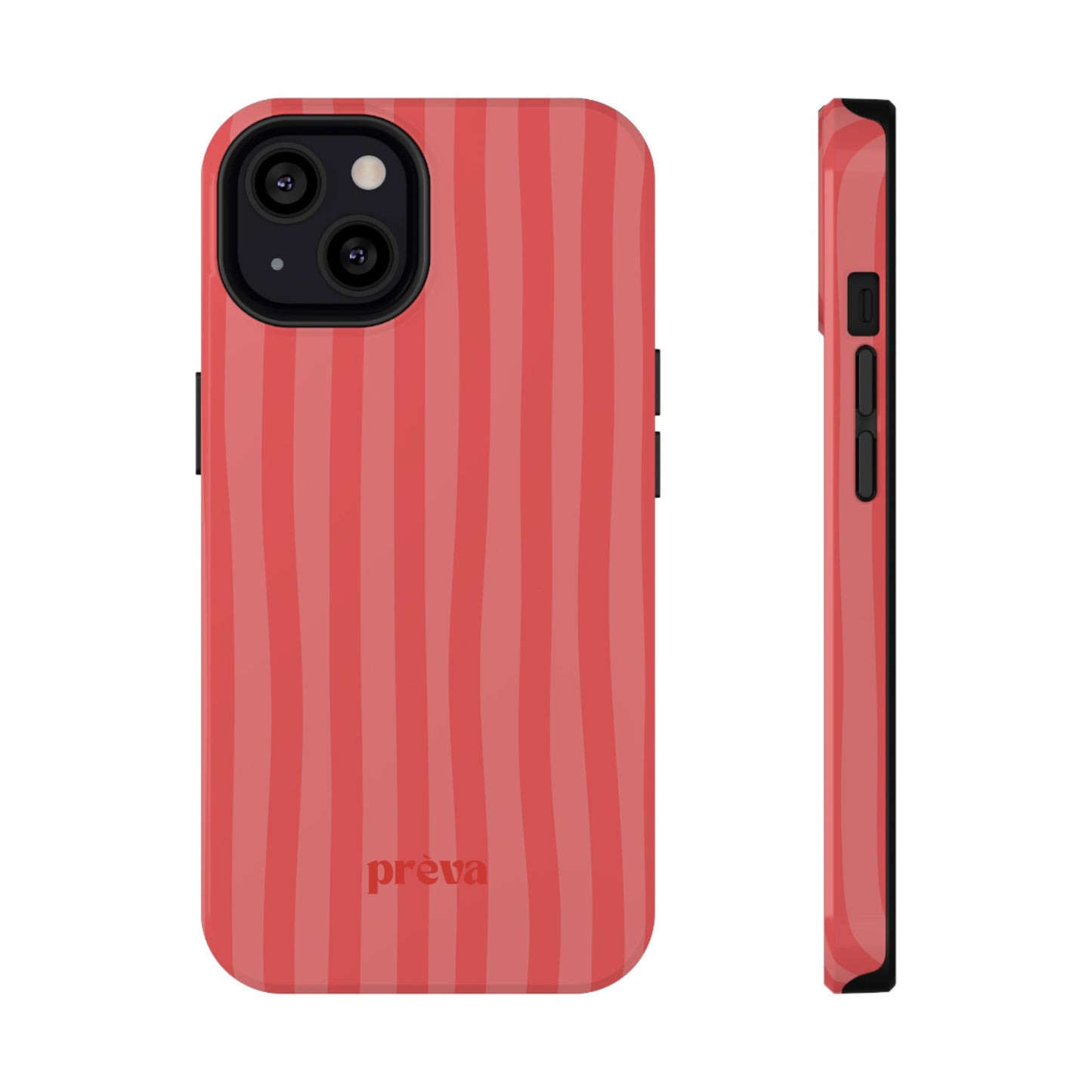 Coral Stipes Phone Case