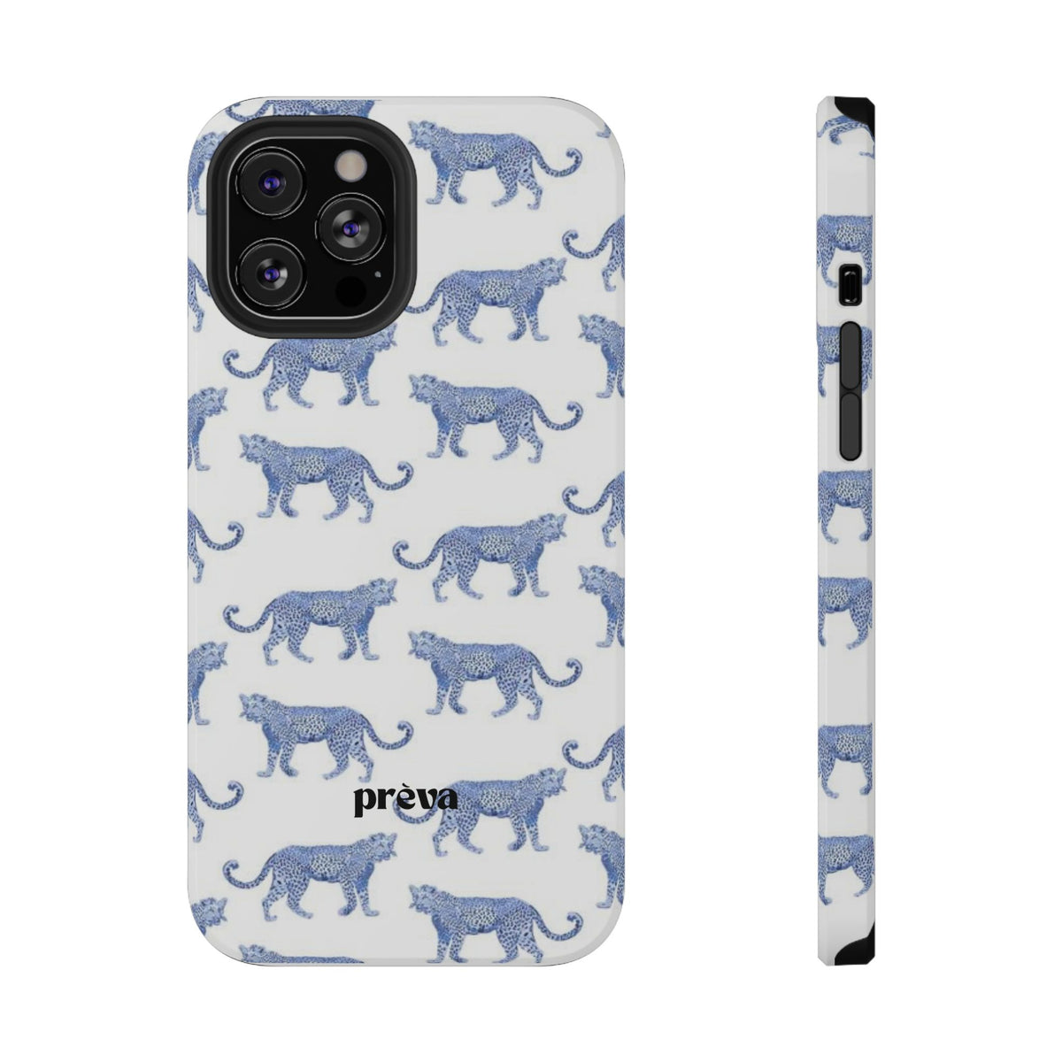 Blue Leopard Pattern Phone Case