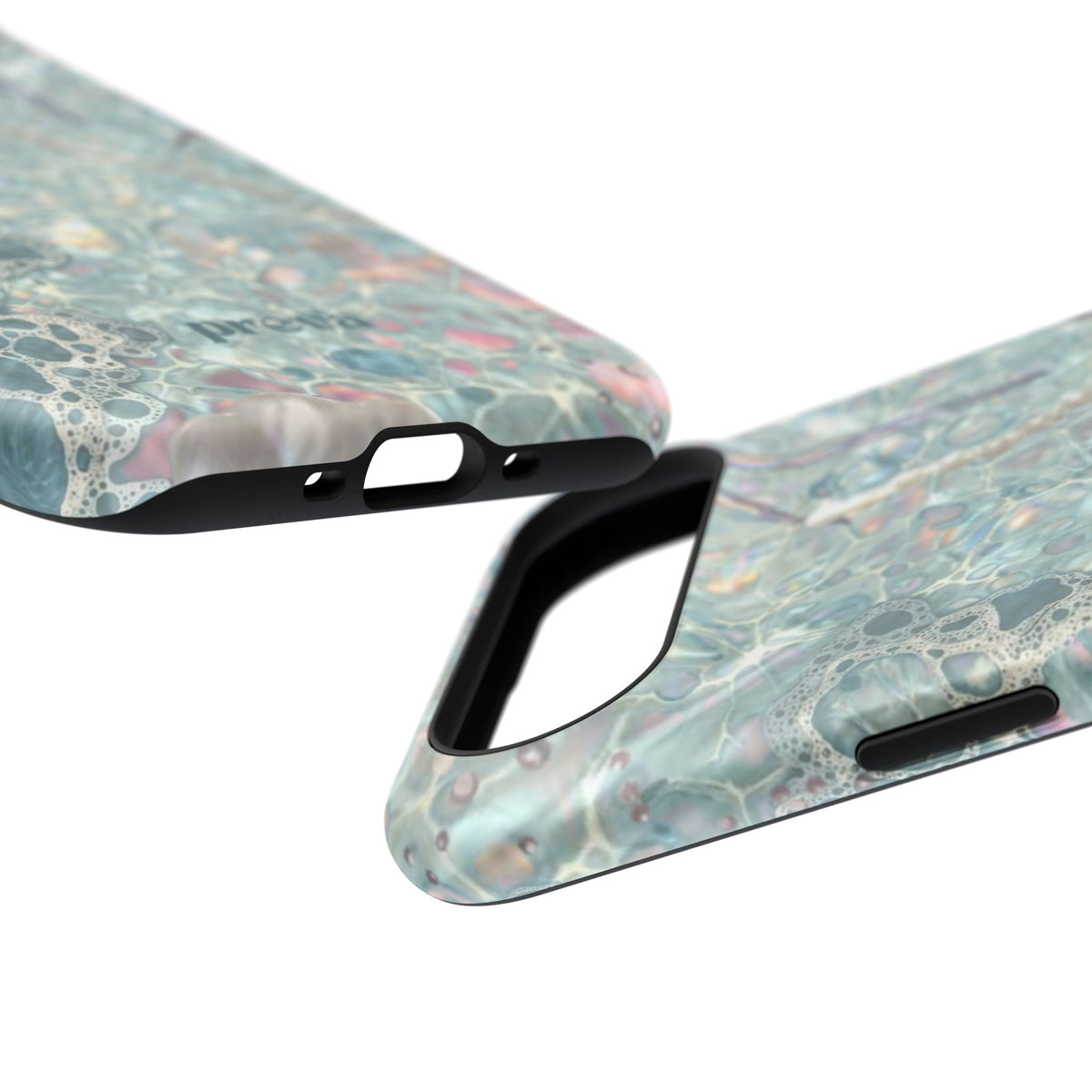 Marbled Seafoam Impact-Resistant Phone Case