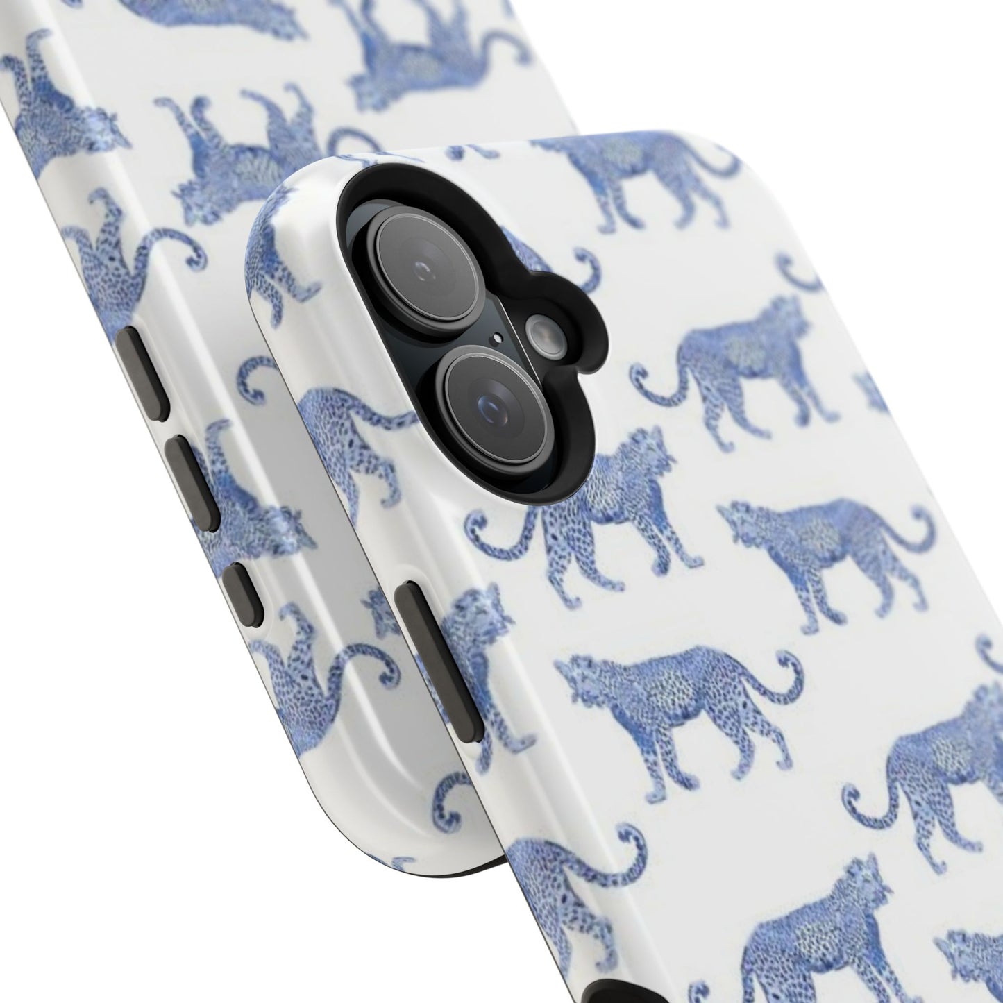 Blue Leopard Pattern Phone Case