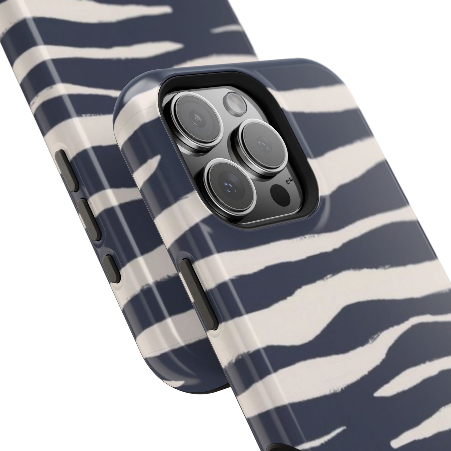 Navy & Cream Zebra Phone Case