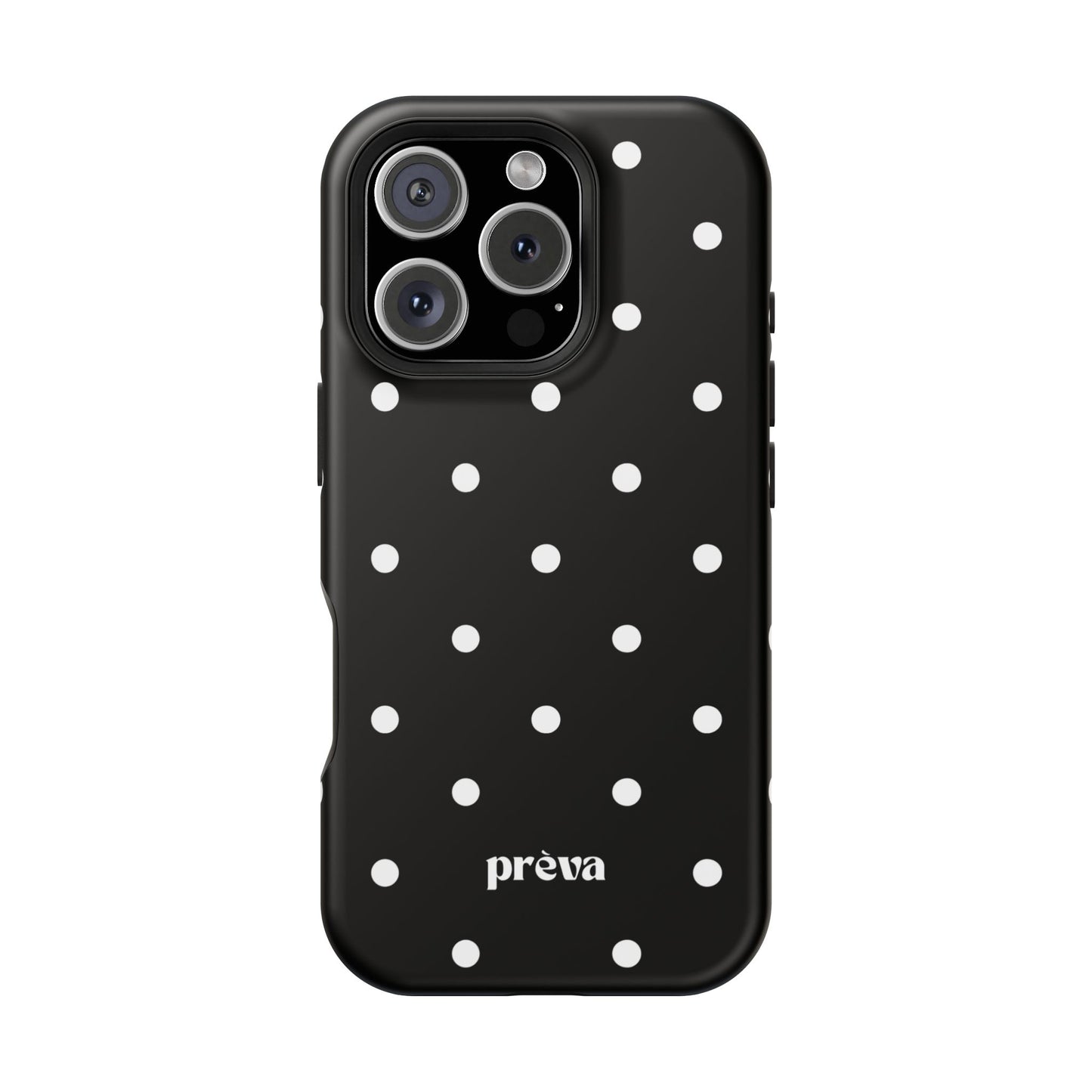 Black with White Polka Dots Phone Case