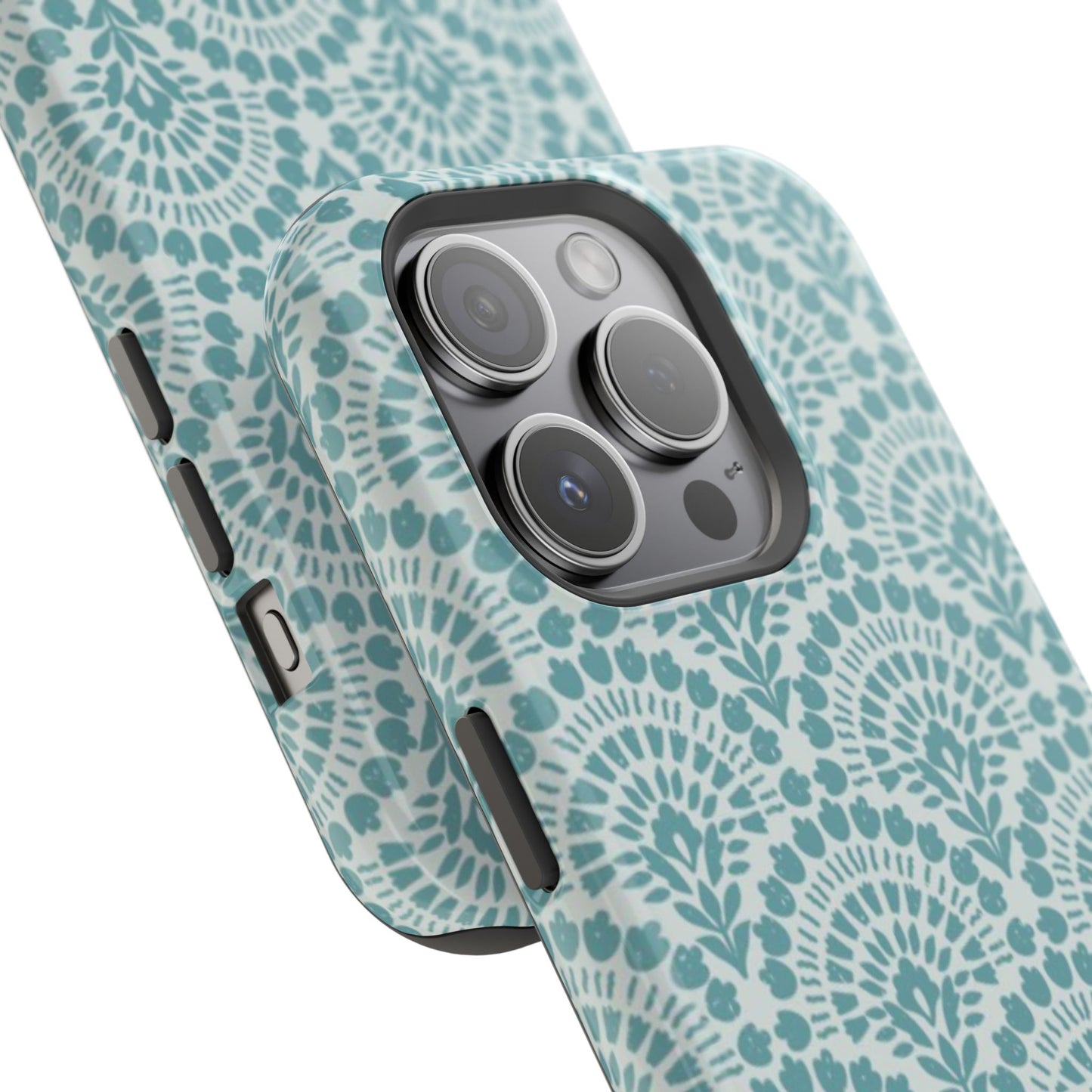 Aqua Lace Pattern Phone Case