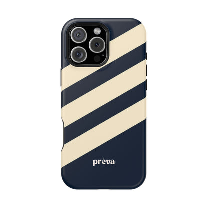 Striped Navy & Cream Phone Case