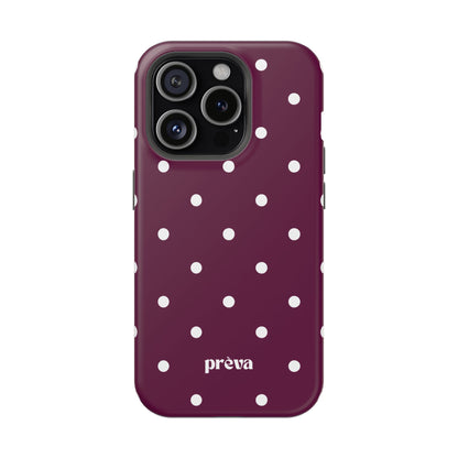 Maroon Polka Dot Phone Case