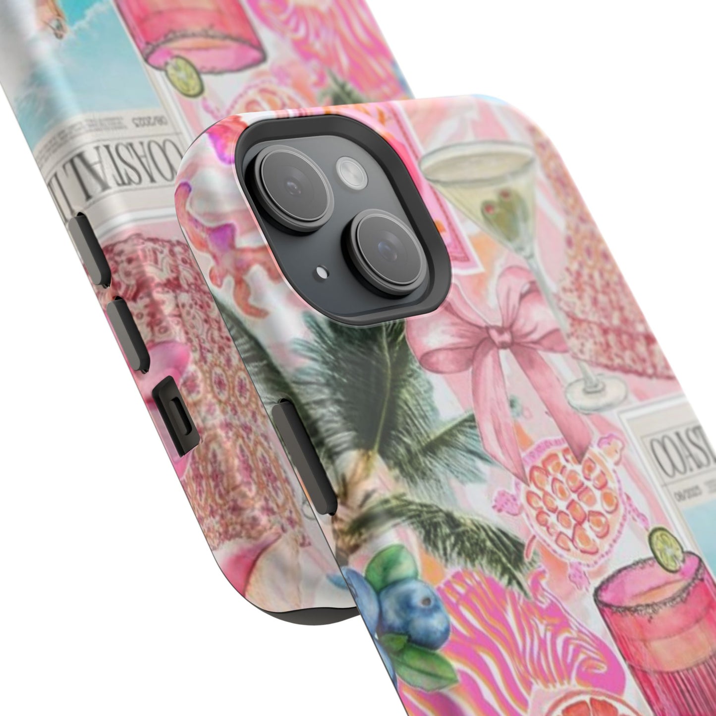 Pink Cocktail Collage Phone Case