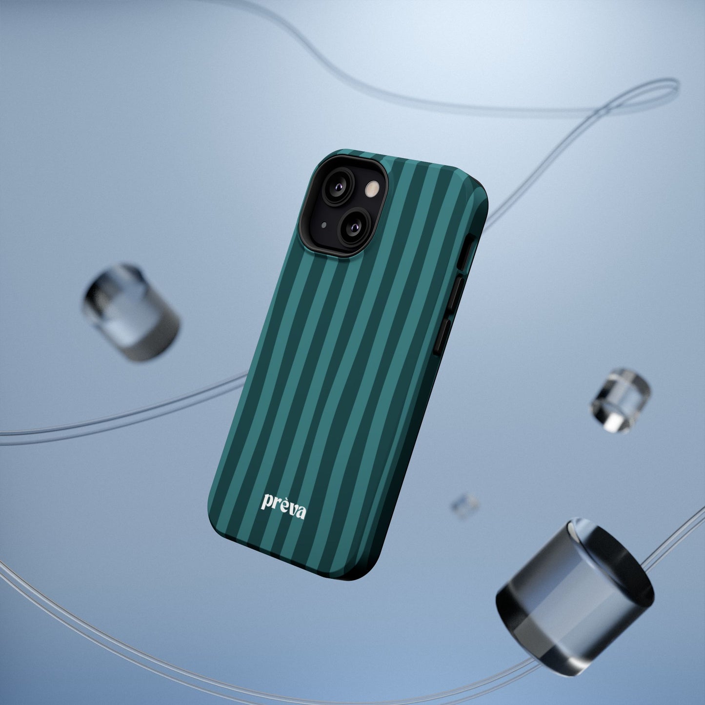 Dark Stripes Turquoise Phone Case
