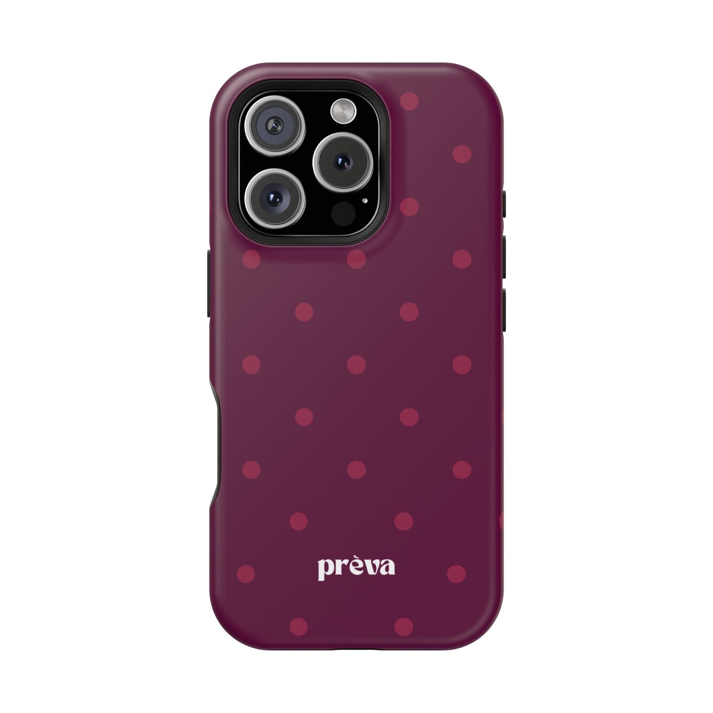 Maroon Polka Dots Phone Case