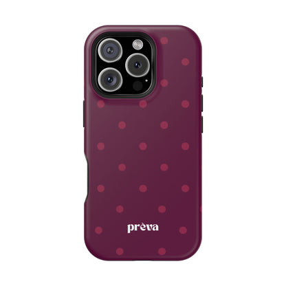 Maroon Polka Dots Phone Case