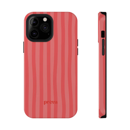 Coral Stipes Phone Case
