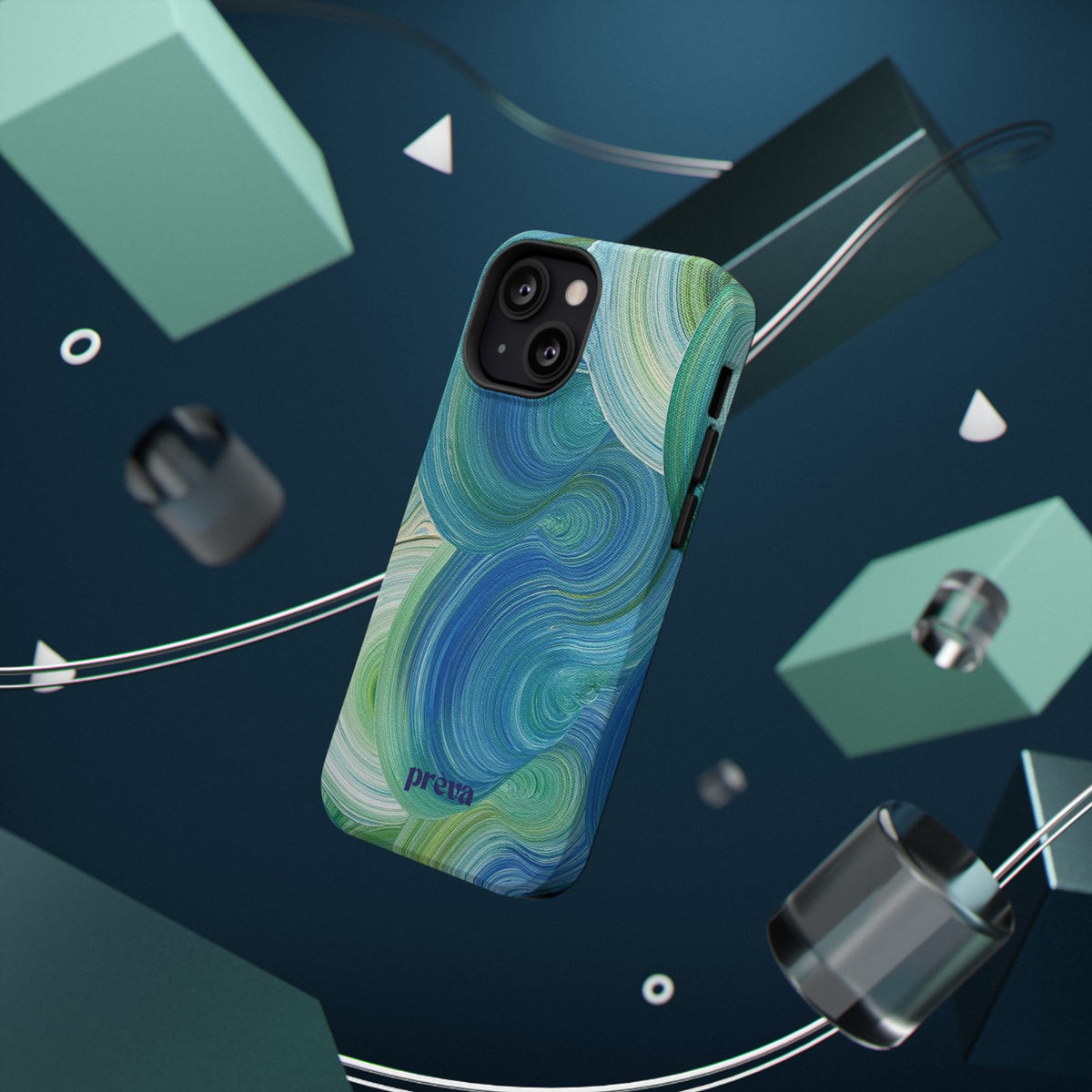 Swirling Ocean Impact-Resistant Phone Case