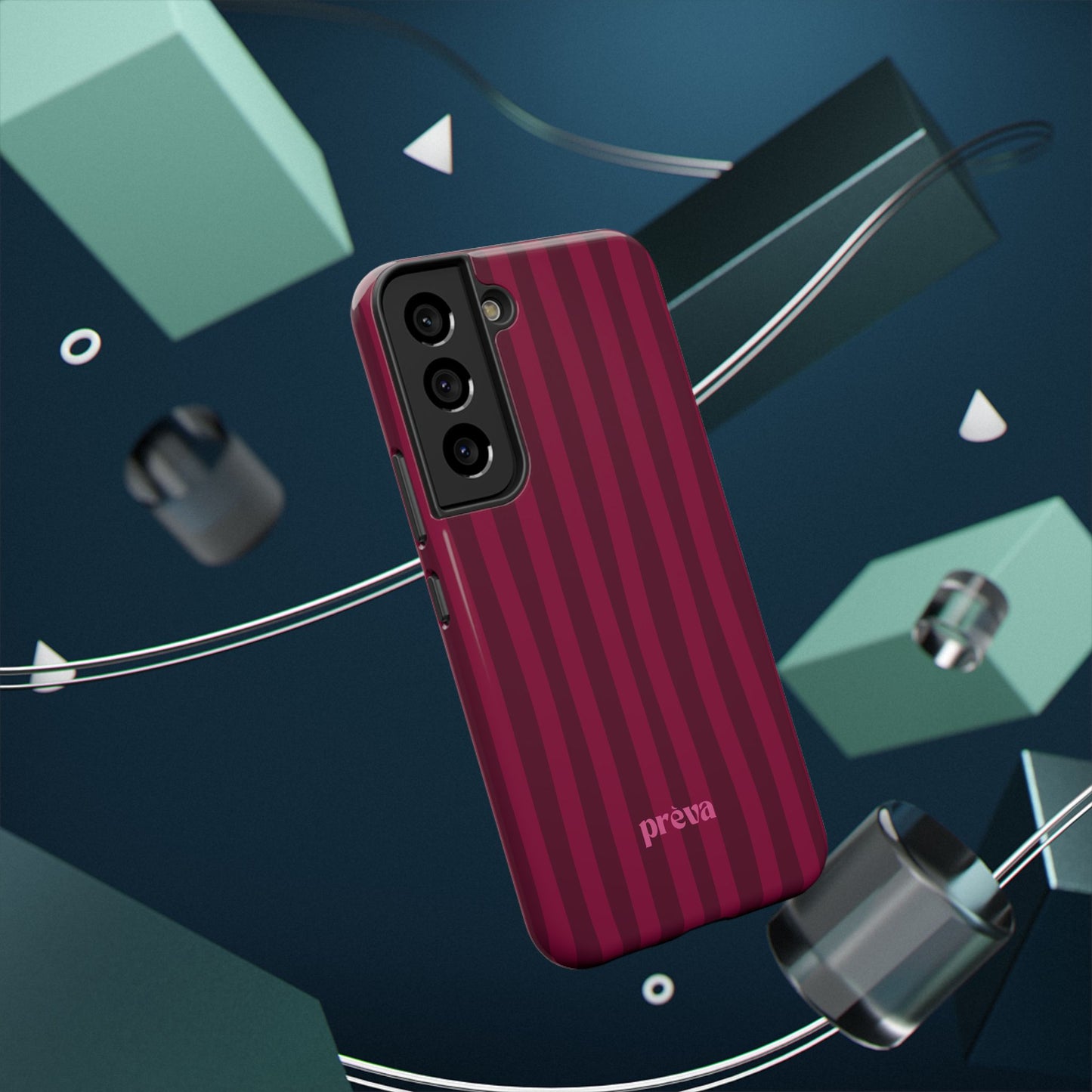 Burgandy Stripes x Ava Dudderar Phone Case