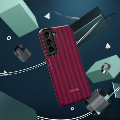 Burgandy Stripes x Ava Dudderar Phone Case