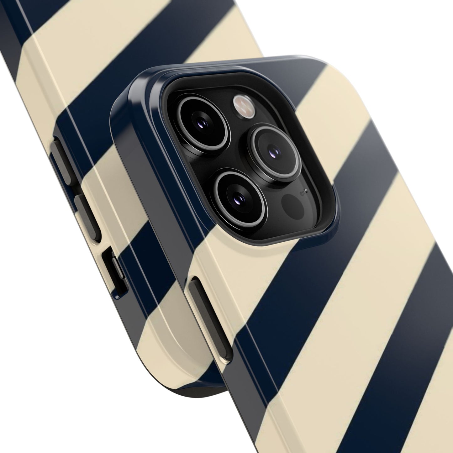 Striped Navy & Cream Phone Case