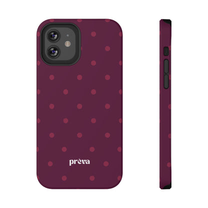 Maroon Polka Dots Phone Case