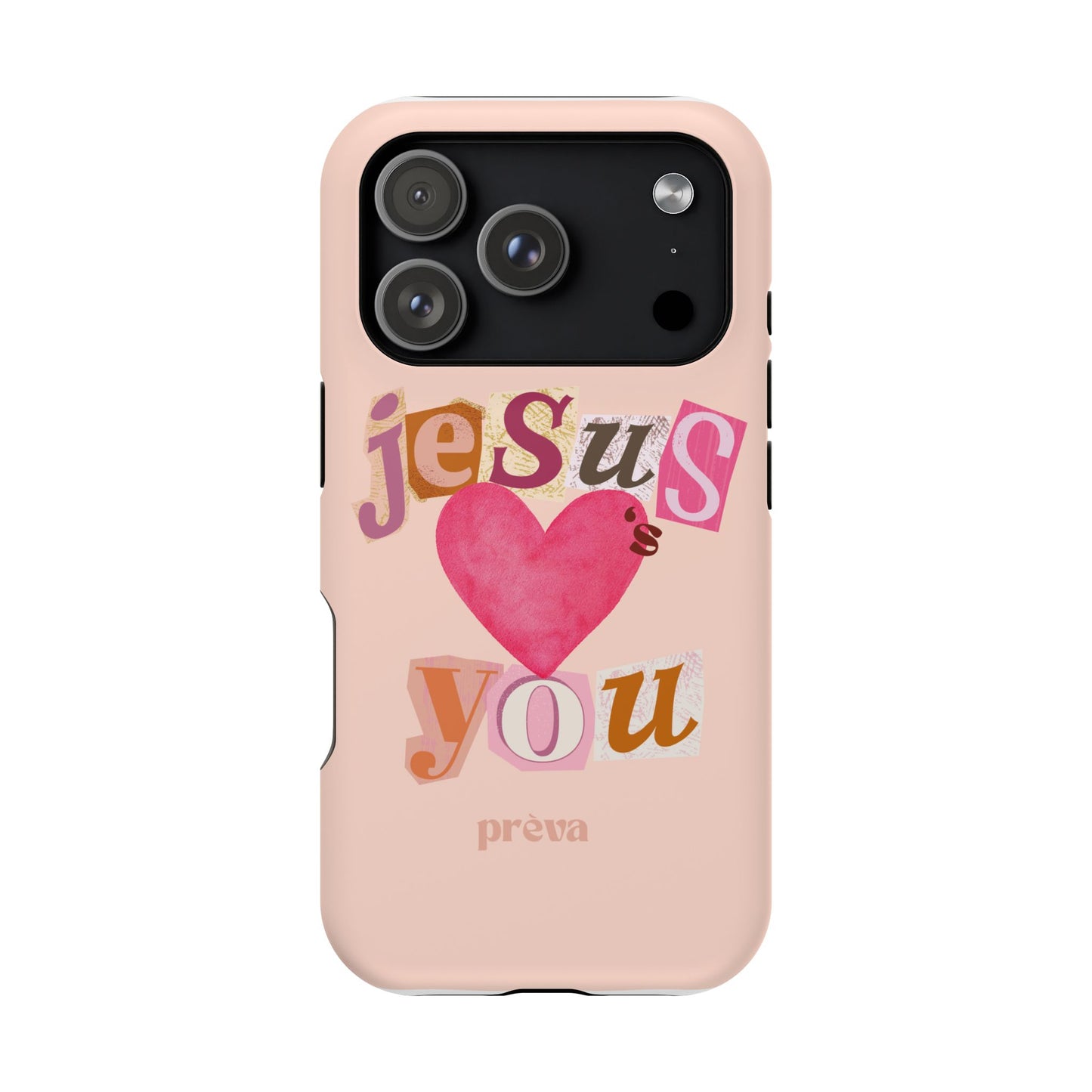 Pink Jesus Loves You Phone Case