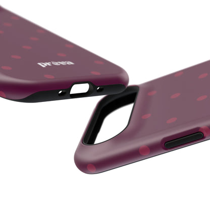 Maroon Polka Dots Phone Case