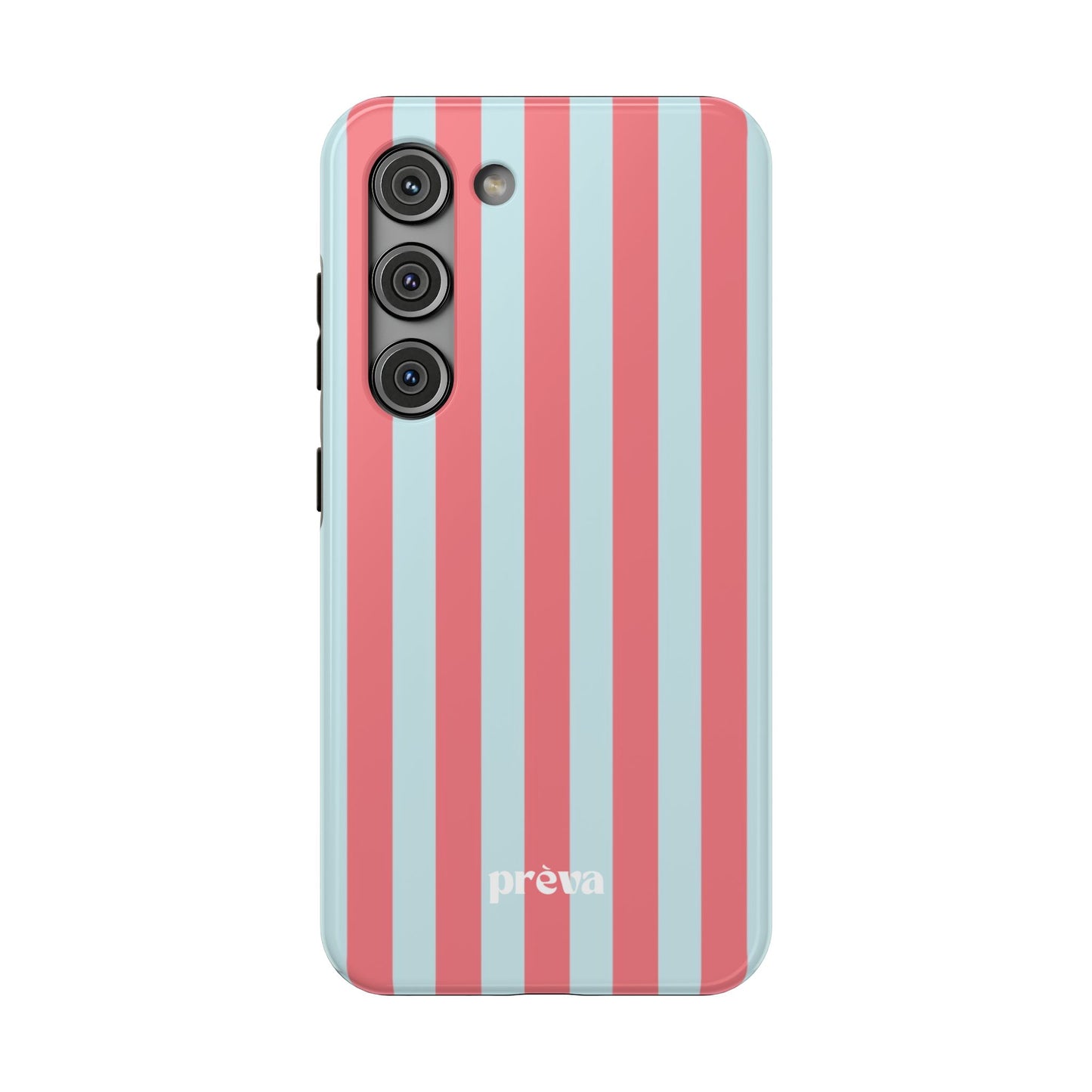 Coral & Teal Stripes Phone Case