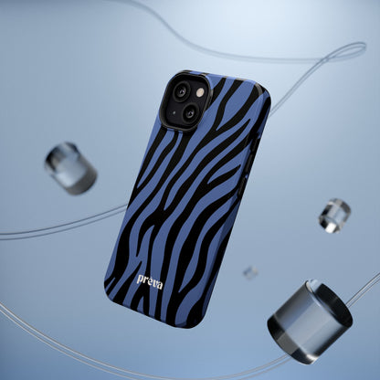 Blue & Black Zebra Stripe Phone Case