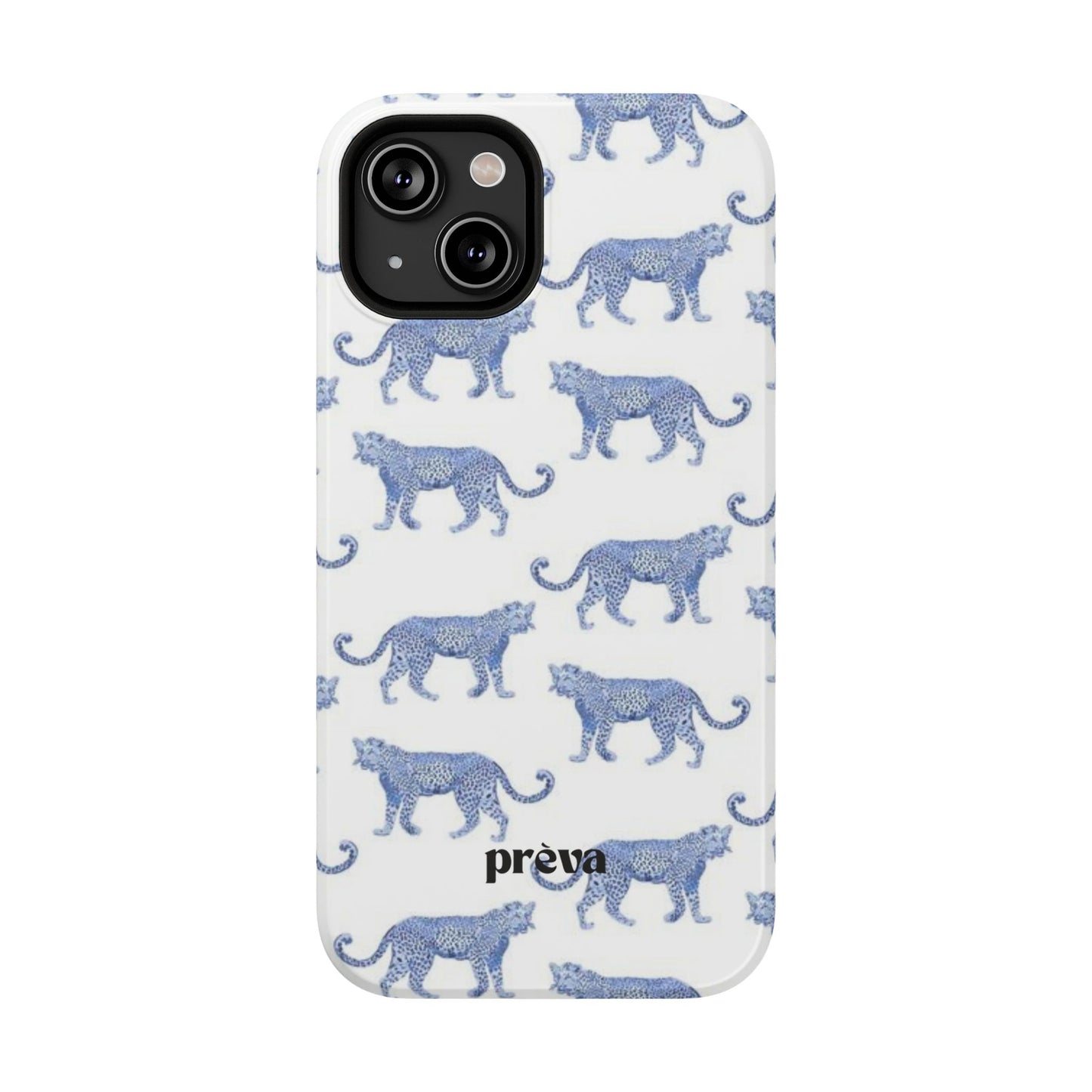 Blue Leopard Pattern Phone Case
