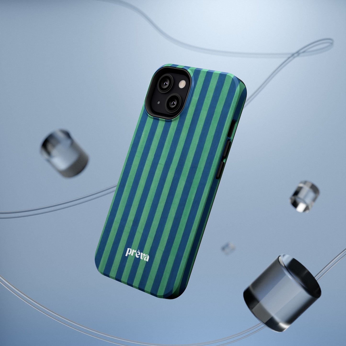Green & Blue Stripes Phone Case