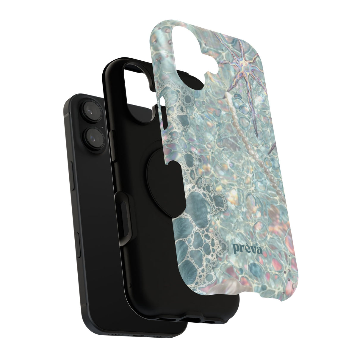 Marbled Seafoam Impact-Resistant Phone Case