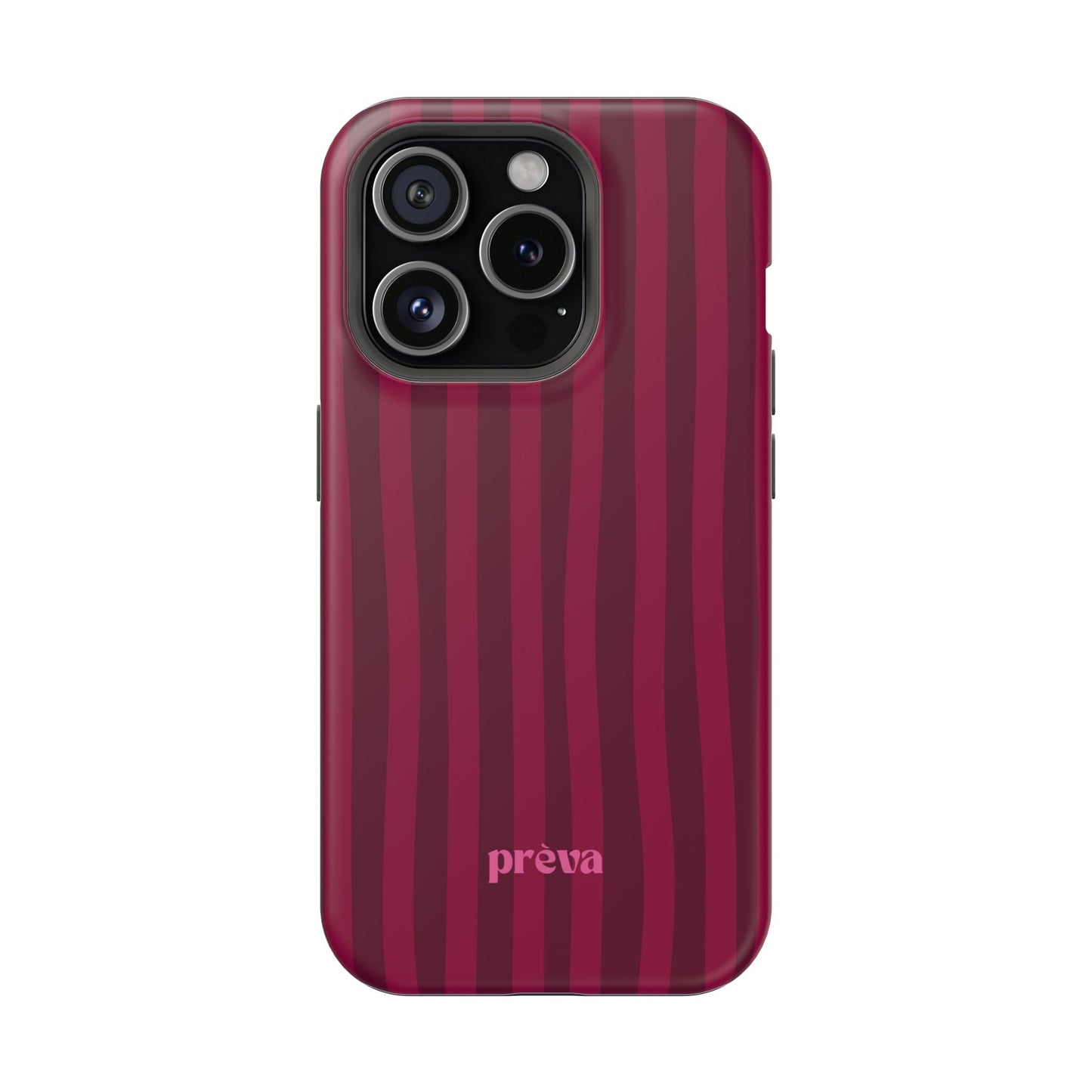 Burgandy Stripes x Ava Dudderar Phone Case