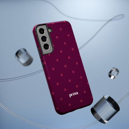 Maroon Polka Dots Phone Case