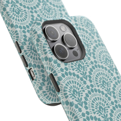 Aqua Lace Pattern Phone Case