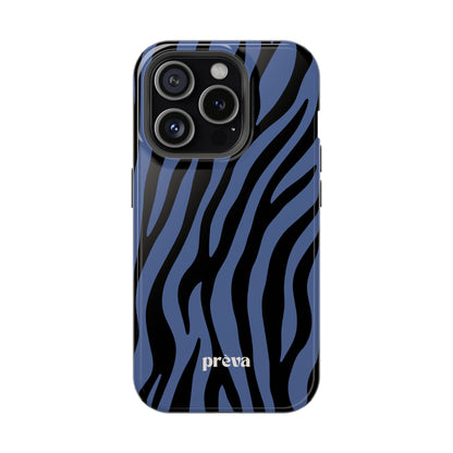 Blue & Black Zebra Stripe Phone Case