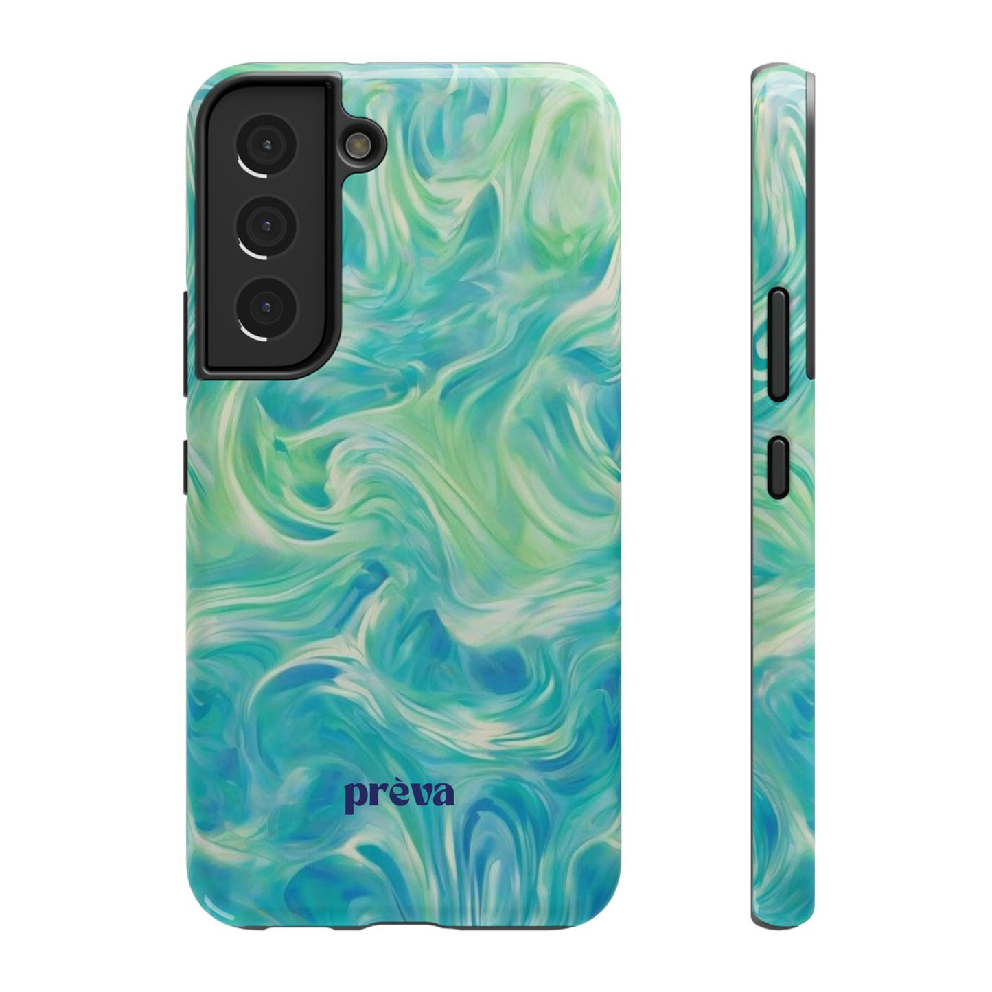 Teal & Green Swirl Phone Case