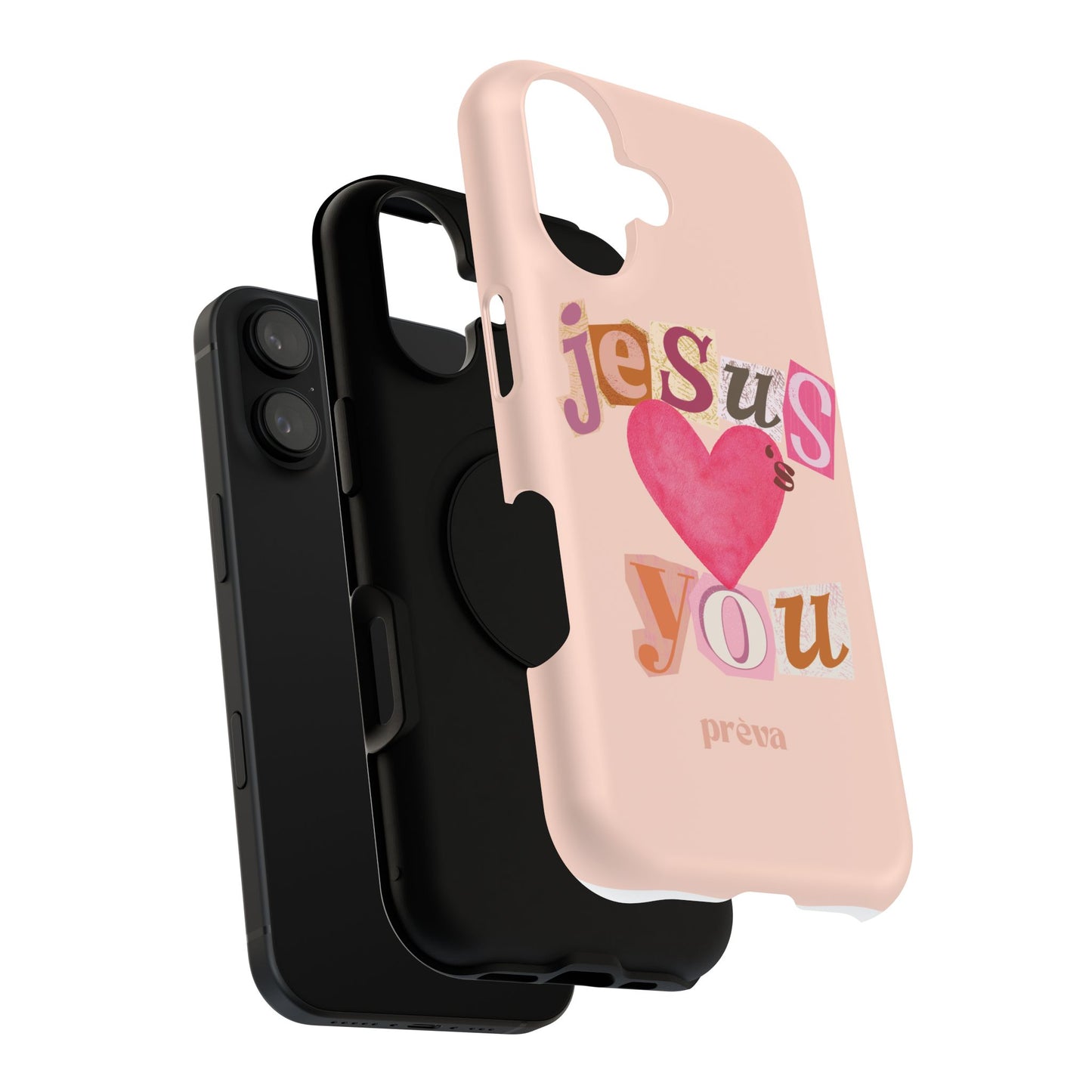 Pink Jesus Loves You Phone Case