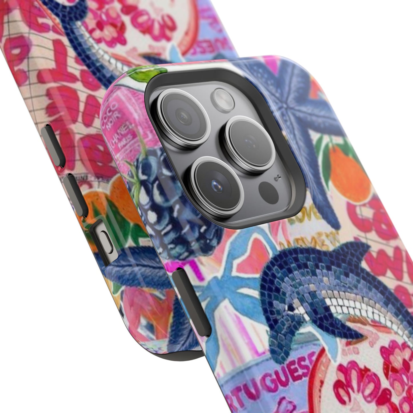Dolphin Tropics Collage Phone Case