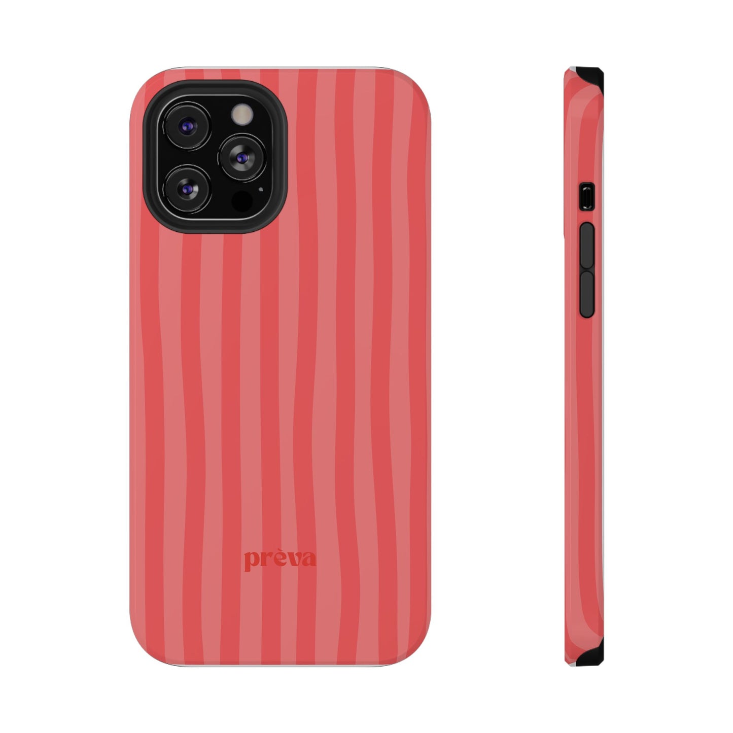 Coral Stipes Phone Case