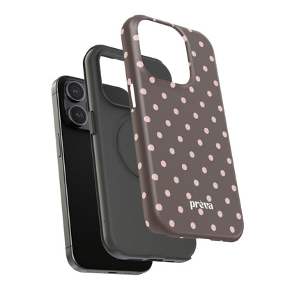 Brown and Pink Polka Dot Phone Case