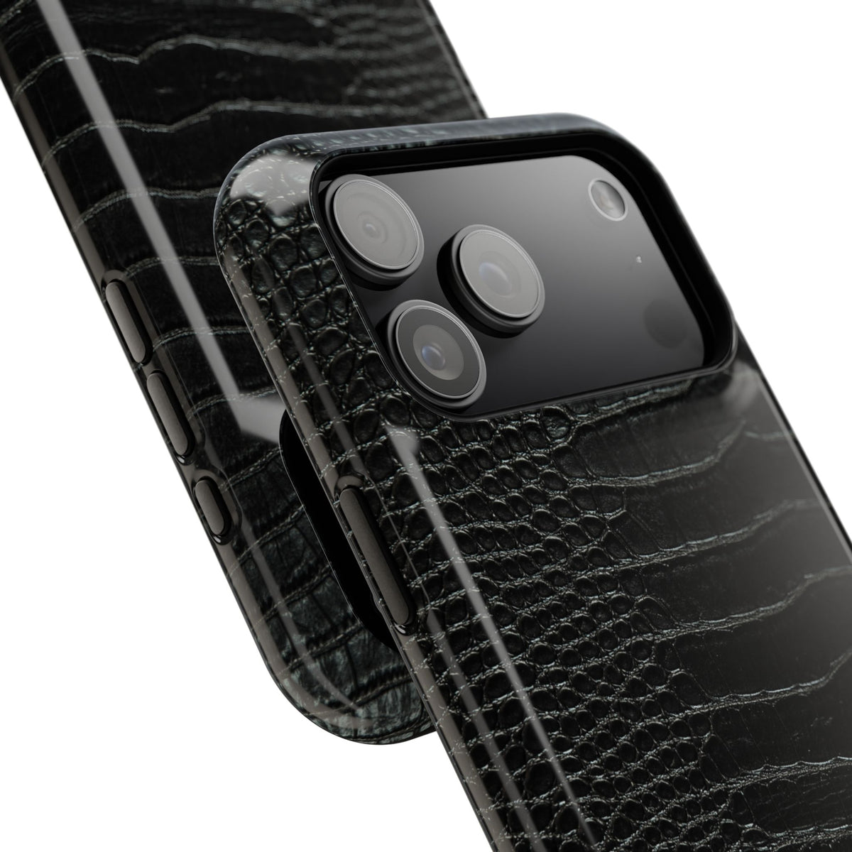 Black Croc Phone Case